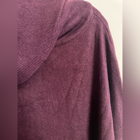 Susina Brand Women's 3X Burgundy Cowl Neck Tunic Knit Sweater Nordstrom NWT - Picture 3 of 4